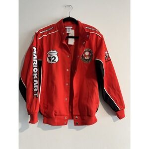 Mario Kart Canvas Racing Adult Jacket Red XS Extra Small NWT Mariokart